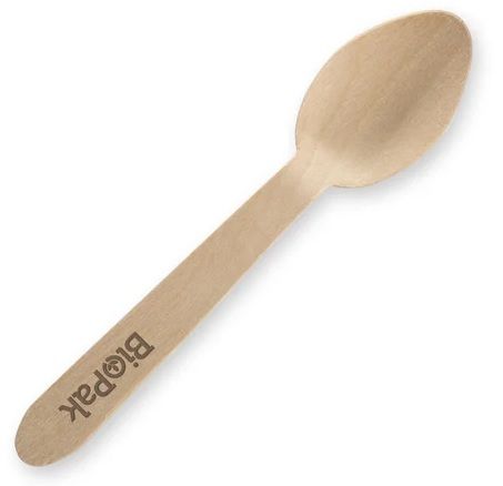 BIOPAK Coated Wooden Teaspoon 10cm 20x100