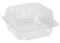 Clear PVC Round Roll Pack Hinged Container 6 x 100