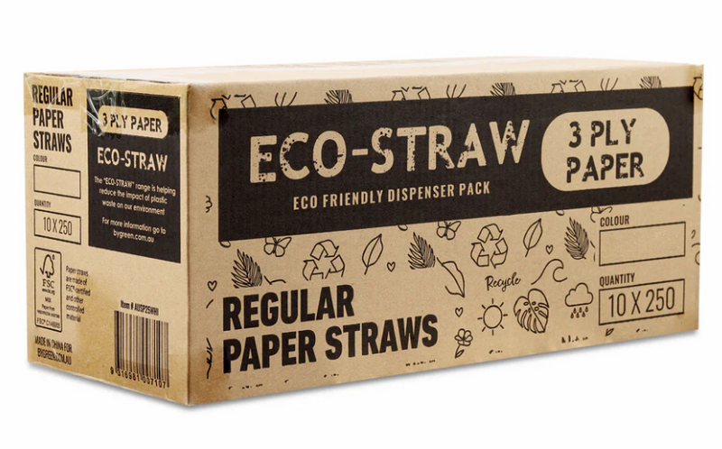 BYGREEN BioStraws Standard Paper Black (2500)