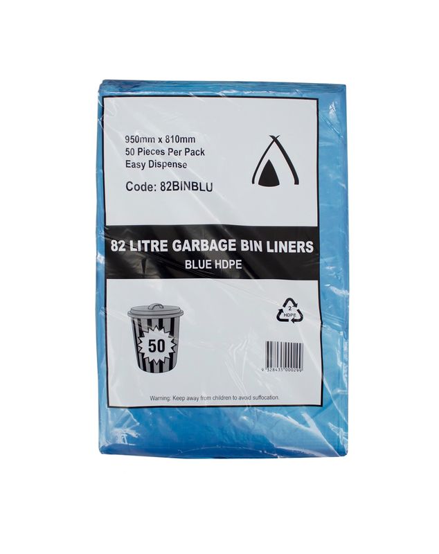 Garbage Bag 82L 810 x 950mm Blue AP 10x50