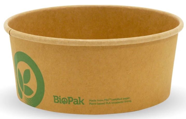 BIOPAK BioBowl Kraft 750mL 8 x 50