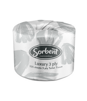 Sorbent Professional Luxury Toilet Tissue 3Ply 225 Sheet (48)
