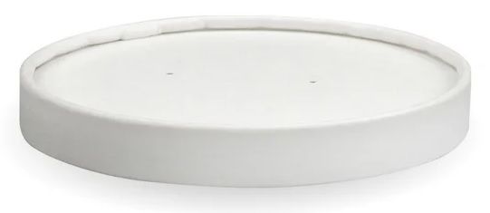 BIOPAK Lid for Hot Paper Bowl White 12-32oz 20 x 25