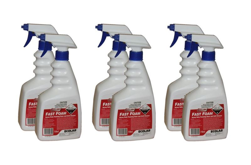ECOLAB Grease Express Fast Foam 6 x 750mL Commercial Cleaning & Hygiene