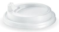 BIOPAK White Sipper Lid for 6 to 12oz (80mm) BioCups 20 x 50