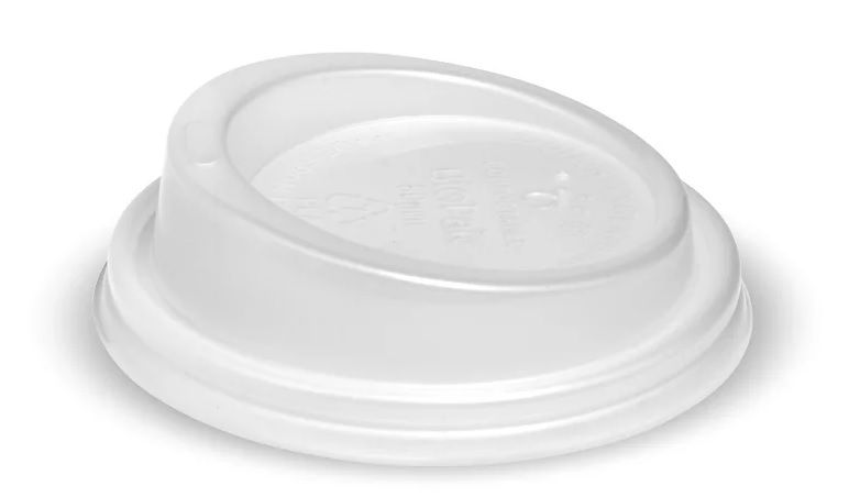 BIOPAK Clear Bioplastic Lid for 6 to 12oz (80mm) BioCups 20 x 50