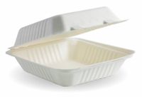 BIOPAK Clamshell White 200 x 220 x 90mm 2 x 100 B-DHL-81