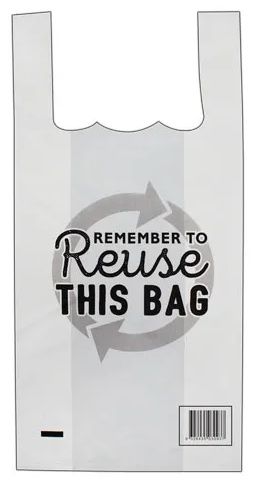 Carry Out Bag HDPE Reusable 37um Small (1500)