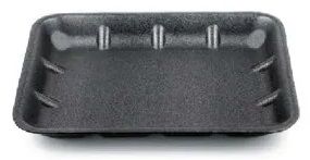 iKon-Pack Food Tray 8 x 7 Inch Closed Deep Black (360)