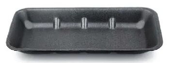 iKon-Pack Food Tray 11 x 5 Inch Closed Deep Black (360)