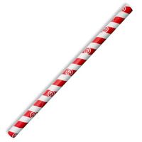 BIOPAK BioStraws Jumbo Paper Red Stripe (2500)