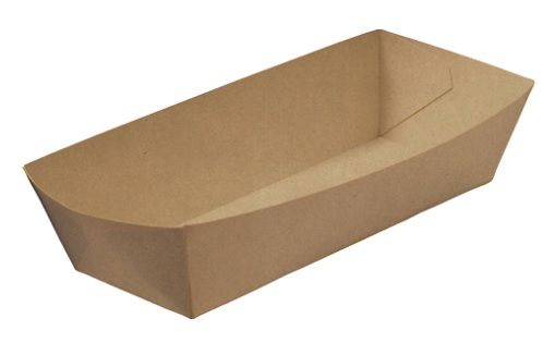 CASTAWAY Brown Hot Dog Tray 190 x 70 x 50mm (250)