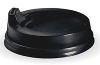 BIOPAK Black Sipper Lid for 6 to 12oz (80mm) BioCups 20 x 50