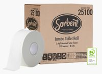SORBENT Professional 2Ply Jumbo Toilet Roll 250m (8)