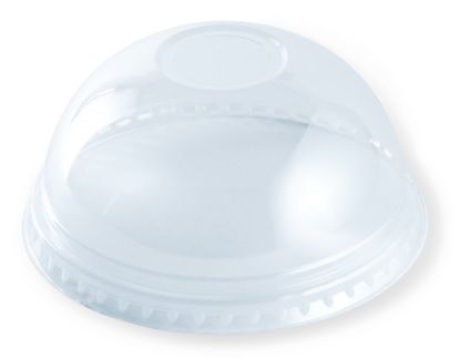 DETPAK Clear Recyclable Cold Cup Lid With Hole Dome 12/16/20/24oz 20 x 50