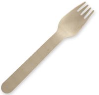 BIOPAK Wooden Fork 16cm 20x100