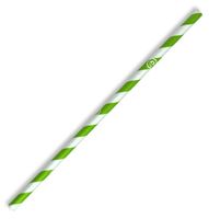 BIOPAK BioStraws Standard Paper Green Stripe (2500)