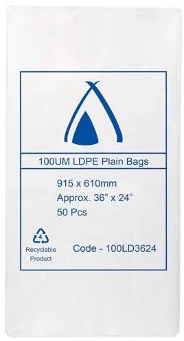 TAILORED LDPE Bag 100um 915 x 610mm 4x50