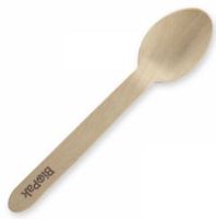 BIOPAK Wooden Spoon 16cm 100