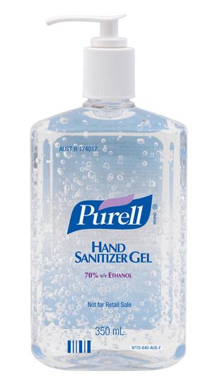 PURELL Hand Sanitiser 70% Gel 350mL Pump Bottle 350mL (12)