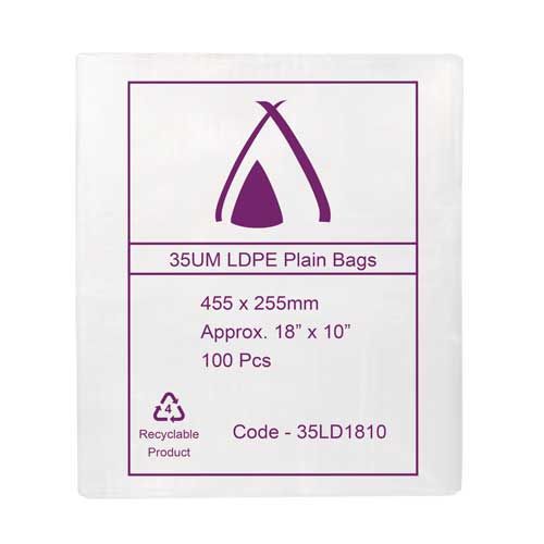 TAILORED LDPE Bag 35um 455 x 255mm 10x100