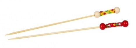 Bamboo Skewer Assorted Coloured Balls 125mm (100)