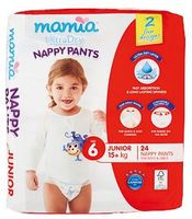 Mamia Unisex Nappy Pants Junior 15Kg+ (Red) (24)