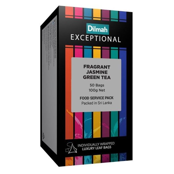 DILMAH Exceptional Tea Envelopes Fragrant Jasmine Green Tea (200)