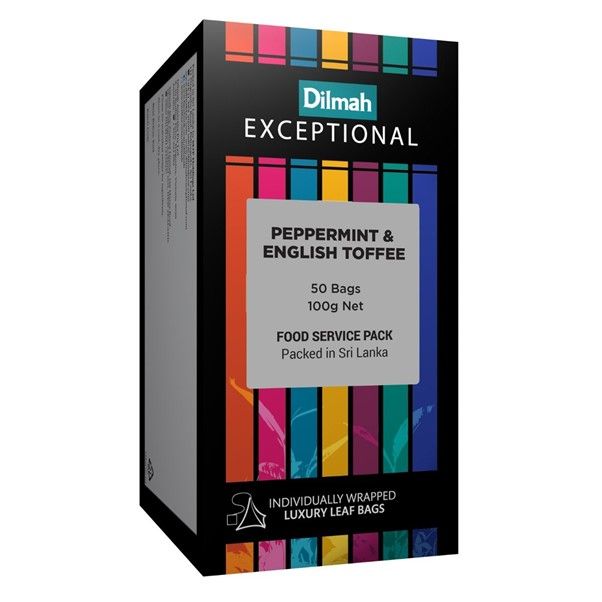 DILMAH Exceptional Tea Envelopes Peppermint & English Toffee (200)