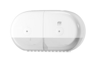 TORK SmartOne Twin Mini Toilet Roll Dispenser Elevation White T9