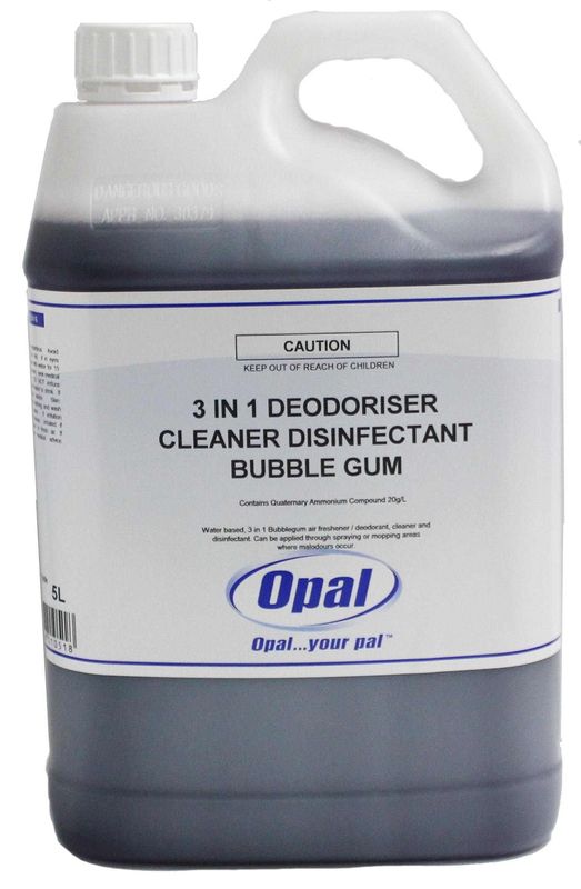 OPAL 3 in 1 Deodoriser / Cleaner / Disinfectant Bubblegum 5L