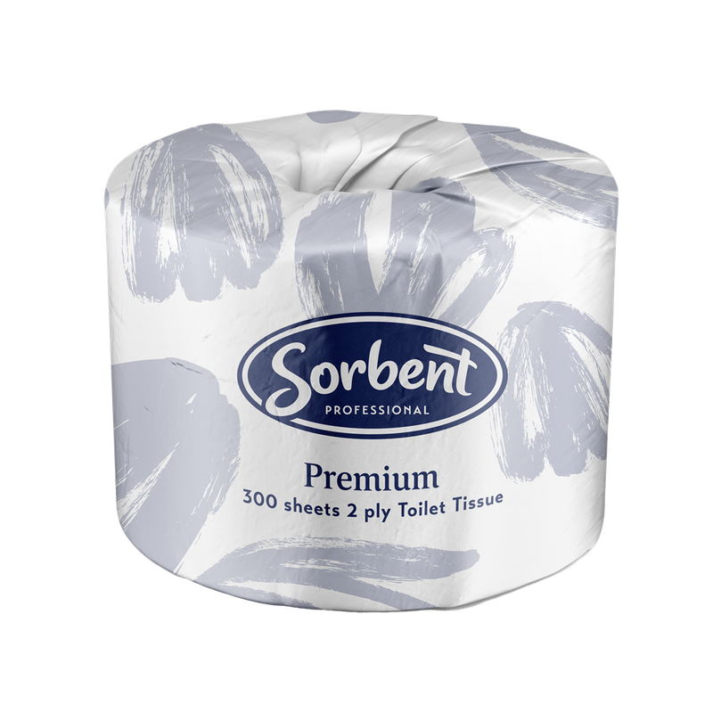 SORBENT Professional Premium Toilet Tissue 2Ply 300 Sheet (48)