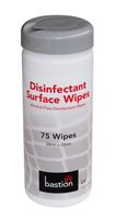 BASTION Disinfectant Surface Wipes 42 x 14cm 75 wipes/Canister (12)