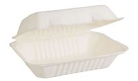 Sugarcane Clamshell Snack White 229 x 152 x 75mm 4 x 50