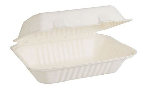 Sugarcane Clamshell Snack White 229 x 152 x 75mm 4 x 50