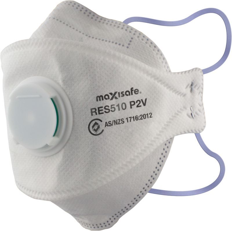 MAXISAFE P2 3-Panel Flat Fold Respirator with Valve (20)