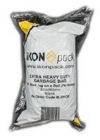 Garbage Bag 82L 810 x 960mm Black XHD Roll 4 x 50