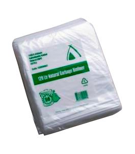 Garbage Bag 120L 950 x 1100mm Natural AP 4x50