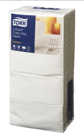TORK LinStyle Dinner Napkin Cutlery Pocket White 2 x 200