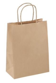 DETPAK Twist Handle Bag Kraft Junior 275 x 205+110mm (250)