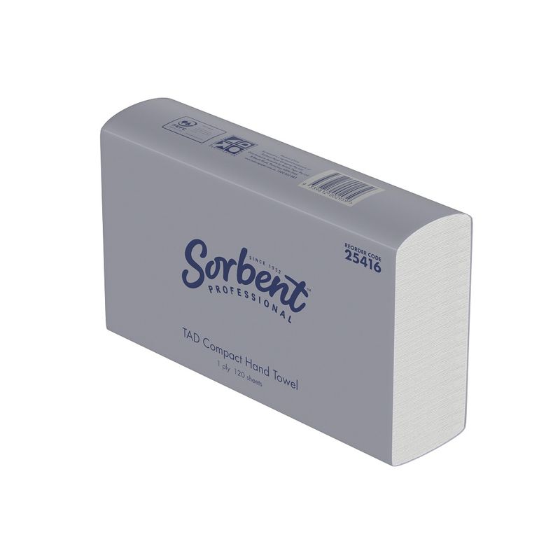 SORBENT Professional Compact TAD 25 x 19cm Towel 120 Sheet (20)
