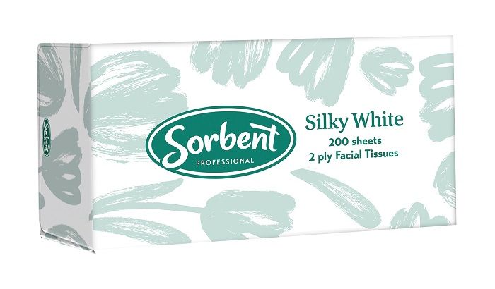 SORBENT Professional Silky White Facial Tissue 2Ply 200 Sheet (24)