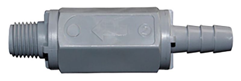 KNIGHT Check Valve, PVC/Hast/Viton 1/4Barbin x 1/4Mnpout