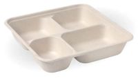 BIOPAK Biocane 4 Compartment Large Takeaway Base 2 x 150