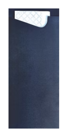 ECO Cutlery Pouch Black/White Napkin (1200)