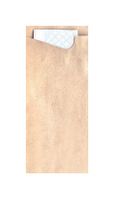 ECO Cutlery Pouch Kraft/White Napkin (1200)