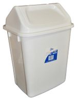 EDCO Swing Top Tidy 30L White