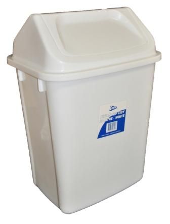 EDCO Swing Top Tidy 30L White