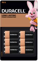DURACELL Alkaline Battery 9V (6)