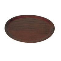 Tray Wood Round Mahogany 330mm